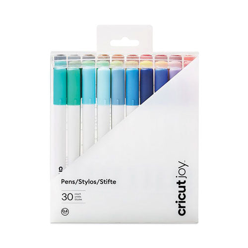 Joy Porous Point Pen, Stick, Fine 0.4 Mm, Assorted Ink Colors, White Barrel, 30/set