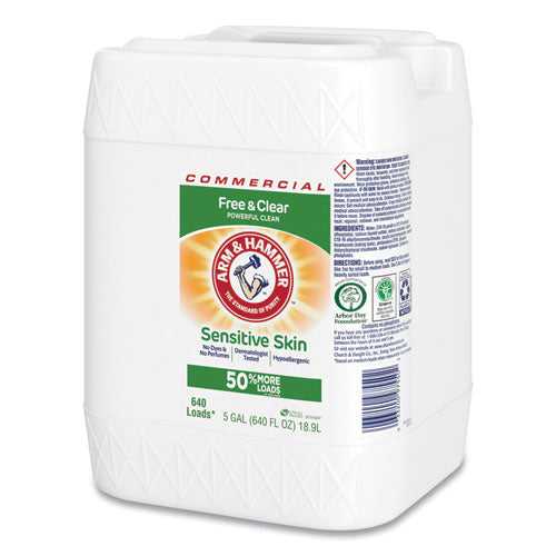 He Compatible Liquid Detergent, Free And Clear/unscented, 640 Loads, 5 Gal Jug