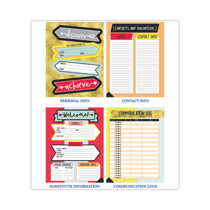 Teachers Planner, Weekly/monthly, 7 Classes, Chevron Artwork, Multicolor Cover, 11 X 8.5 Sheets, 12-month (july To June)