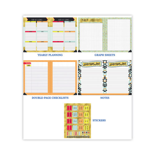 Teachers Planner, Weekly/monthly, 7 Classes, Chevron Artwork, Multicolor Cover, 11 X 8.5 Sheets, 12-month (july To June)