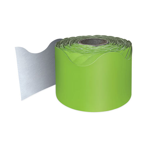 Rolled Borders, Scalloped Border, Back To School, 2.25" X 65 Ft, Lime