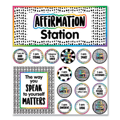 Motivational Bulletin Board Sets, Affirmation Station, 13.8" X 16", Multicolor, 32/set