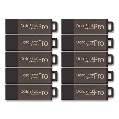 Datastick Pro Usb 2.0 Type A Flash Drive, 8 Gb, Gray, 10/pack