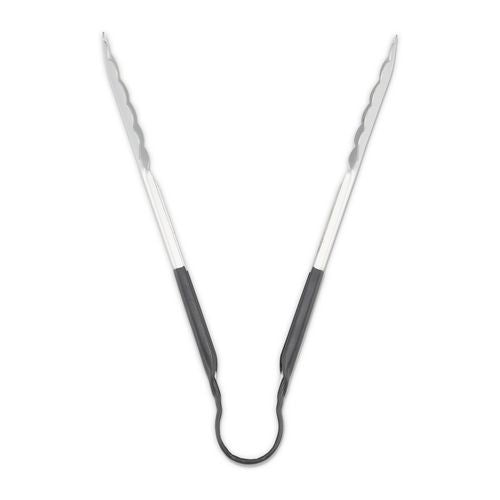 Dura-kool Tongs, Stainless Steel, 9.5", Silver/black