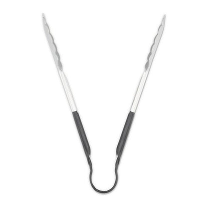 Dura-kool Tongs, Stainless Steel, 9.5", Silver/black