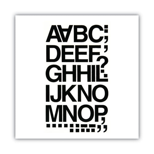 Press-on Vinyl Self-adhesive Numbers And Uppercase Letters, 1.5" Tall, Black Characters, 37 Pieces