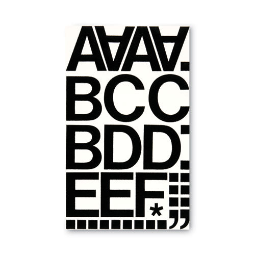 Press-on Vinyl Self-adhesive Numbers And Uppercase Letters, 2" Tall, Black Characters, 77/pack