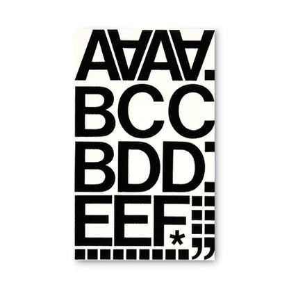 Press-on Vinyl Self-adhesive Numbers And Uppercase Letters, 2" Tall, Black Characters, 77/pack