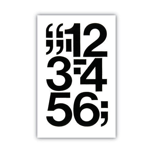 Press-on Vinyl Self-adhesive Numbers, 3" Tall, Black Characters, 10/pack