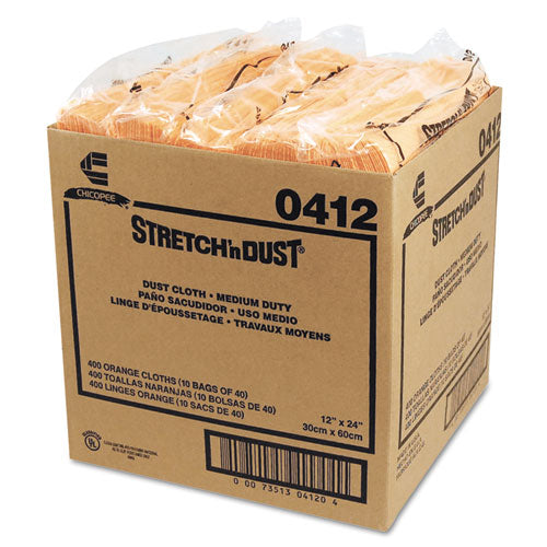 Stretch 'n Dust Cloths, 11.63 X 24, Yellow, 40 Cloths/pack, 10 Packs/carton