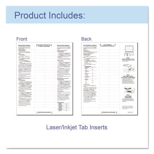 Sheet Protectors With Eight Clear Index Tabs, Heavy-duty, Side: 3-hole Punched, Top Load 8.5 X 11 Insert, Clear, 8/set