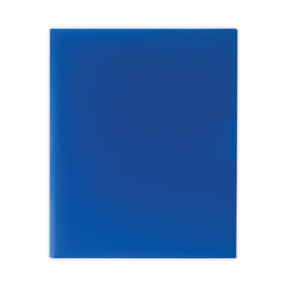 Two-pocket Heavyweight Poly Portfolio Folder, 11 X 8.5, Blue, 25/box