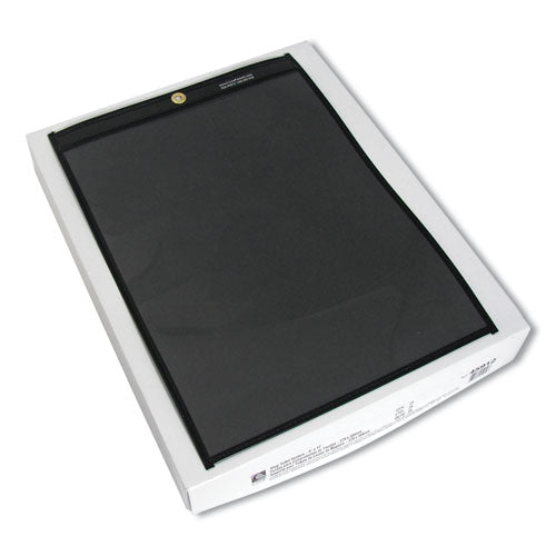 Stitched Shop Ticket Holders, Super Heavy-duty, 9 X 12 Insert, Clear Front, Black Pressboard Back, Black Border, 25/box