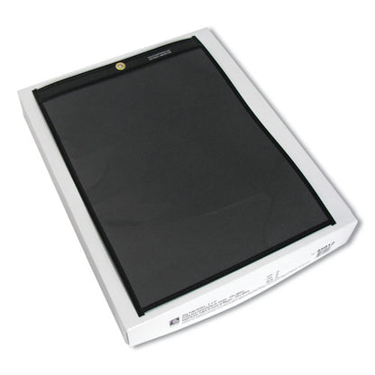 Stitched Shop Ticket Holders, Super Heavy-duty, 9 X 12 Insert, Clear Front, Black Pressboard Back, Black Border, 25/box