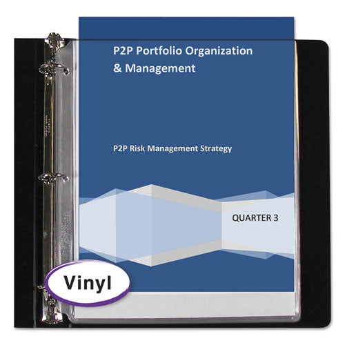Vinyl Sheet Protectors, Super Heavy-duty, Side: 3-hole Punched, Top Load 8.5 X 11 Insert, Clear Front, 50/box