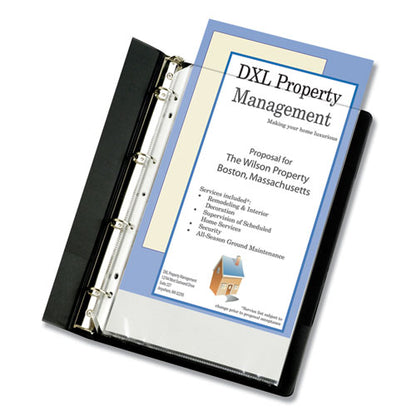 Polypropylene Sheet Protectors, Heavy-duty, Side: 7-hole Punched, Top Load 8.5 X 14 Insert, Clear Front, 50/box