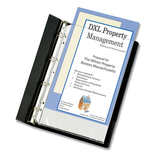 Polypropylene Sheet Protectors, Heavy-duty, Side: 7-hole Punched, Top Load 8.5 X 14 Insert, Clear Front, 50/box