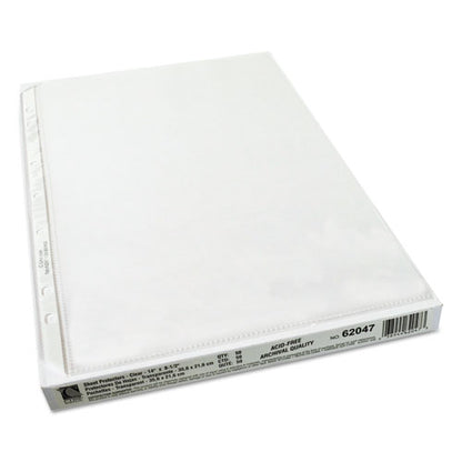 Polypropylene Sheet Protectors, Heavy-duty, Side: 7-hole Punched, Top Load 8.5 X 14 Insert, Clear Front, 50/box