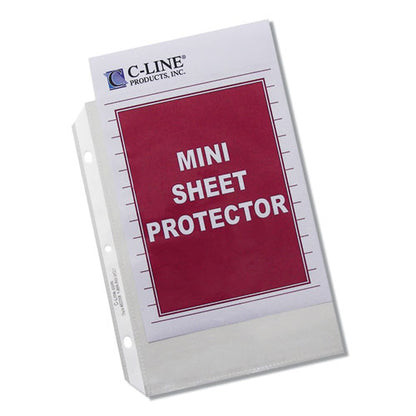 Polypropylene Sheet Protectors, Heavy-duty, Side: 3-hole Punched, Top Load 5.5 X 8.5 Insert, Clear Front, 50/box