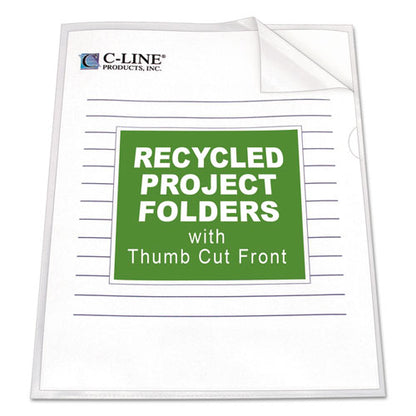 Poly Project Folders, Letter Size, Clear, 25/box