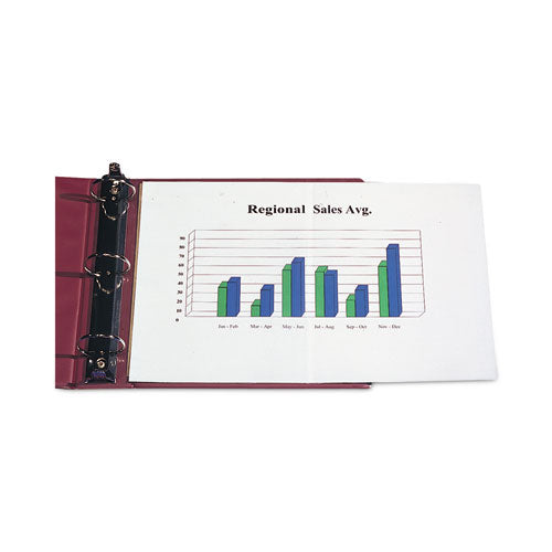 Panoramic Fold-out Sheet Protectors, Heavy-duty, Side: 3-hole Punched, (2) 8.5 X 11 And (1) 11 X 17 Inserts, Clear, 25/box
