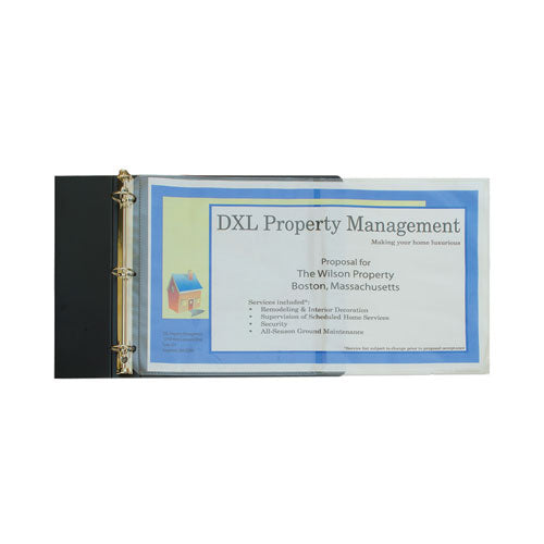 Panoramic Fold-out Sheet Protectors, Heavy-duty, Side: 3-hole Punched, (2) 8.5 X 11 And (1) 11 X 17 Inserts, Clear, 25/box