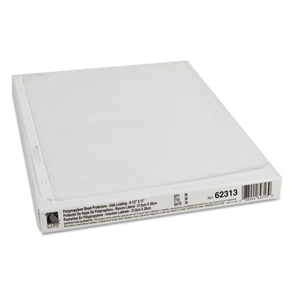 Side Loading Polypropylene Sheet Protectors, Heavy-duty, Side: 3-hole Punched, Side Load 8.5 X 11 Insert, Clear Front, 50/box