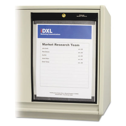 Magnetic Stitched Shop Ticket Holders, Super Heavy-duty, Top Load 9 X 12 Insert, Clear Front, Black Border, 25/carton