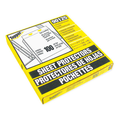Polypropylene Sheet Protectors, Medium-duty, Side: 3-hole Punched, Top Load 8.5 X 11 Insert, Clear Front, 100/box