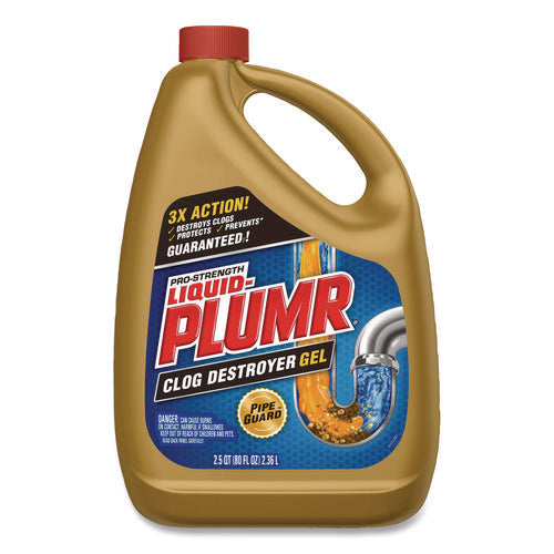 Pro-strength Full Clog Destroyer Plus Pipeguard, Gel, 80 Oz