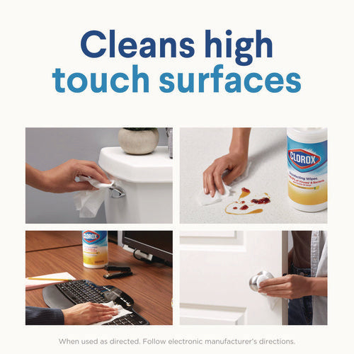 Disinfecting Wipes, Bleach Free Cleaning Wipes, 1-ply, 7 X 8, Fresh Scent, White, 35/canister
