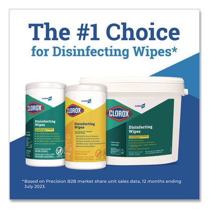 Disinfecting Wipes, 1-ply, 7 X 8, Lemon Fresh, White, 75/canister, 6/carton