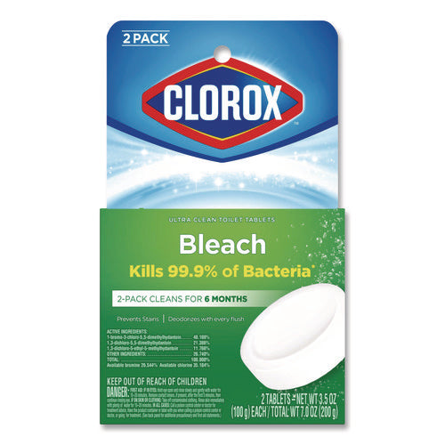 Ultra Clean Toilet Tablets Bleach, 3.5 Oz Tablet, 2/pack