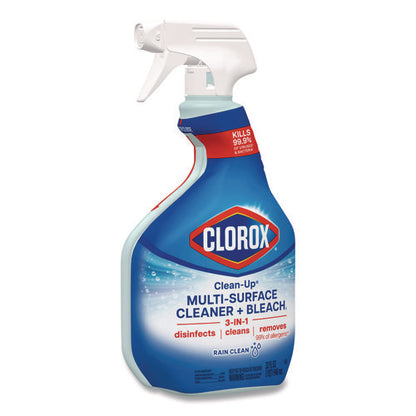 Clean-up Multi-surface Cleaner With Bleach, 32 Oz Spray Bottle, Rain Clean Scent, 9/carton