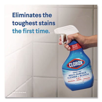 Clean-up Multi-surface Cleaner With Bleach, 32 Oz Spray Bottle, Rain Clean Scent, 9/carton