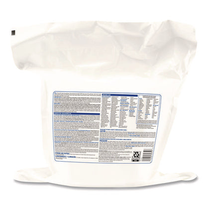 Bleach Germicidal Wipes, 1-ply, 12 X 12, Unscented, White, 110/refill, 2 Refills/carton