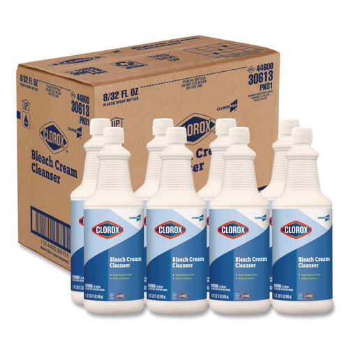 Bleach Cream Cleanser, Fresh Scent, 32 Oz Bottle, 8/carton