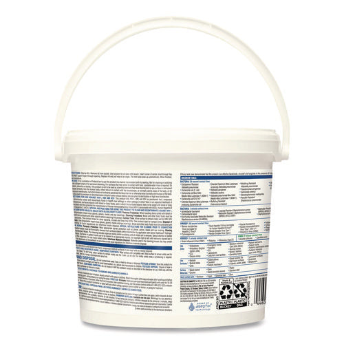 Hydrogen Peroxide Cleaner Disinfectant Wipes, 12 X 11, Unscented, White, 185/bucket, 2 Buckets/carton
