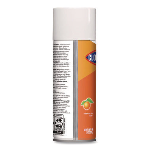 4-in-one Disinfectant And Sanitizer, Citrus, 14 Oz Aerosol Spray