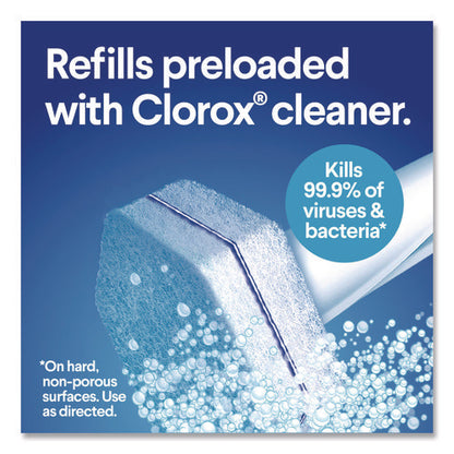 Disinfecting Toiletwand Refill Heads, Toilet Cleaning Scrubbing Pads, Blue/white, 20/pack