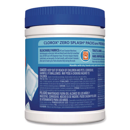 Zero Splash Bleach Packs, Regular, 12 Packs/canister, 6 Canisters/carton