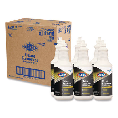 Cloroxpro Urine Remover For Stains And Odors, 32 Oz Pull Top Bottle, 6/carton