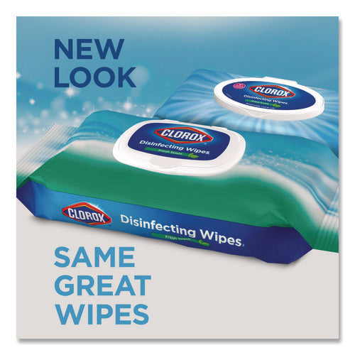 Disinfecting Cleaning Wipes, Flex Pack, 1-ply, 8 X 7, Fresh Scent, White, 75 Towels/box