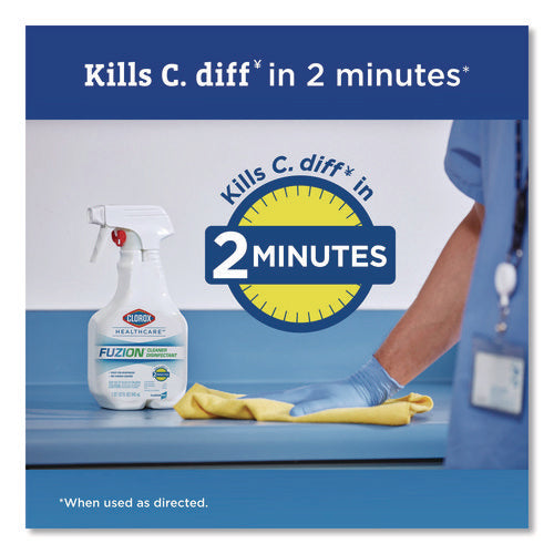 Fuzion Cleaner Disinfectant, Unscented, 32 Oz Spray Bottle, 9/carton