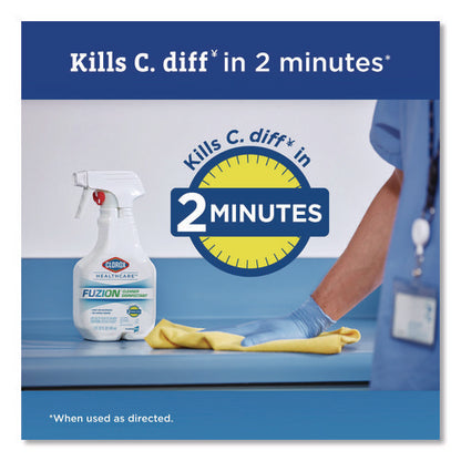 Fuzion Cleaner Disinfectant, Unscented, 32 Oz Spray Bottle, 9/carton