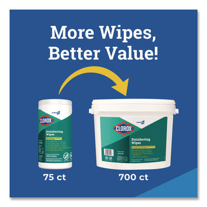 Disinfecting Wipes, 1-ply, 7 X 8, Fresh Scent, White, 700/bucket