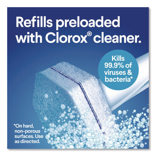 Disinfecting Toiletwand Refill Heads, Toilet Cleaning Scrubbing Pads, Blue/white, 10/pack, 6 Packs/carton