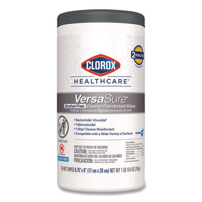 Versasure Cleaner Disinfectant Wipes, 1-ply, 6.75 X 8, Original Scent, White, 85 Towels/can