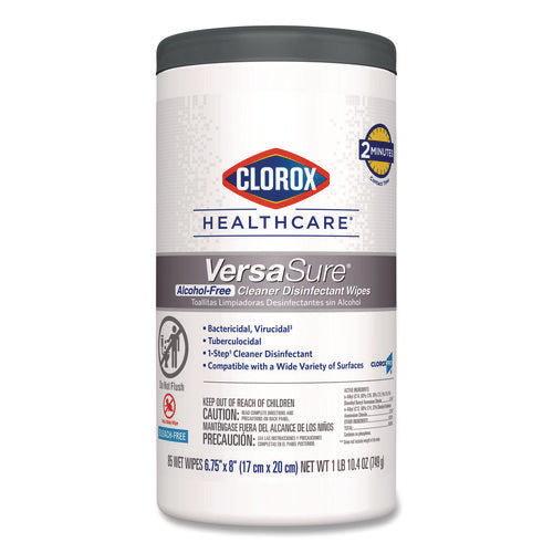 Versasure Cleaner Disinfectant Wipes, 1-ply, 6.75 X 8, Original Scent, White, 85 Towels/can