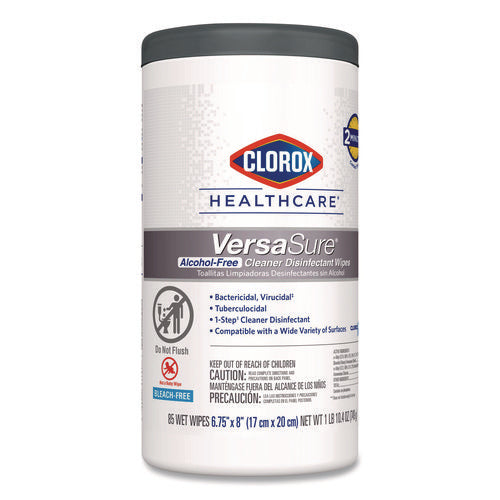 Versasure Cleaner Disinfectant Wipes, 1-ply, 6.75 X 8, Original Scent, White, 85 Towels/can